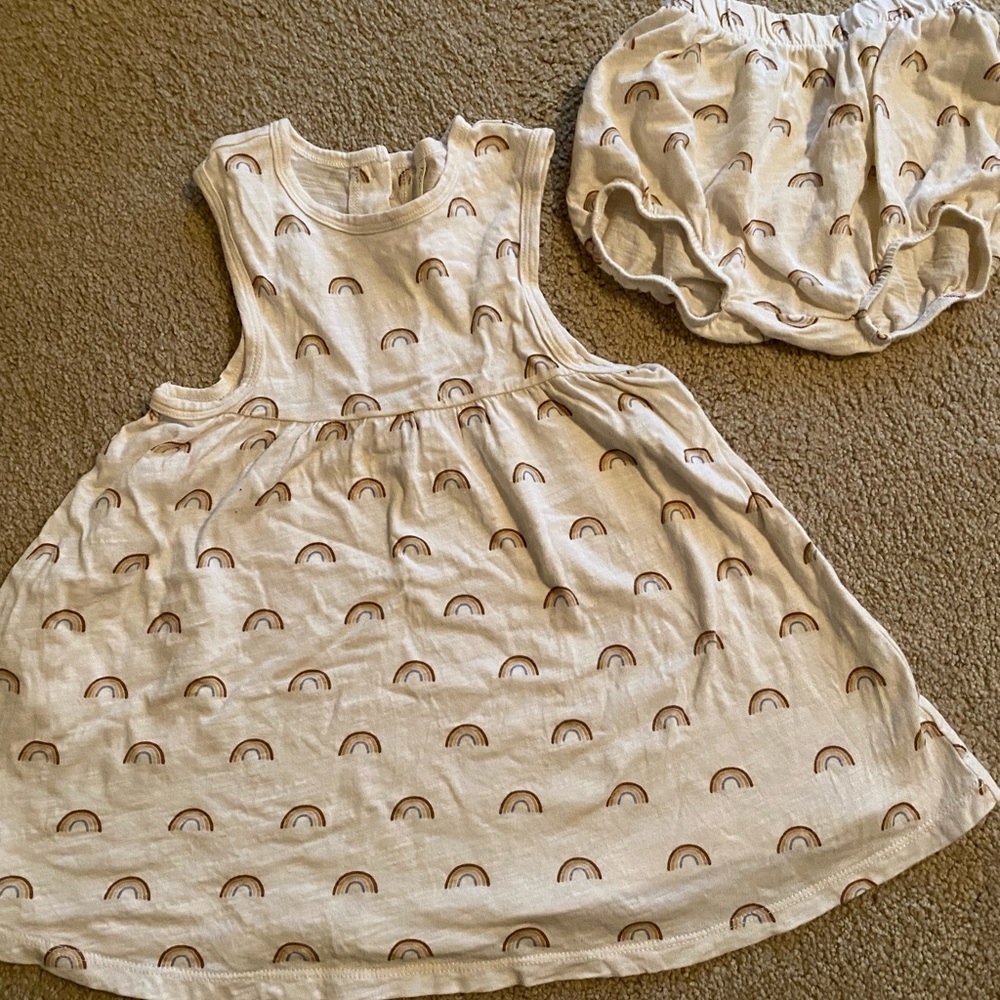 Rylee and cru rainbow dress and bloomers